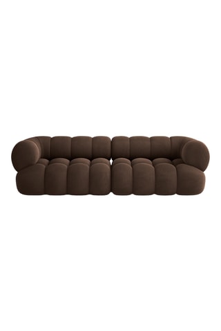 Canapé modulaire Maurice - Marron - 4 places - Tissu velours