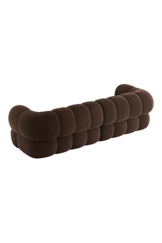 Canapé modulaire Maurice - Marron - 4 places - Tissu velours