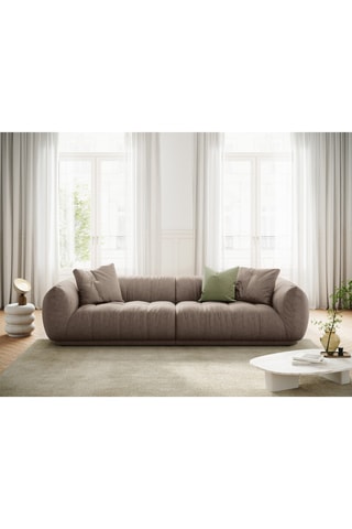 Canapé modulaire Julia - Taupe - 4 places - Tissu structurel