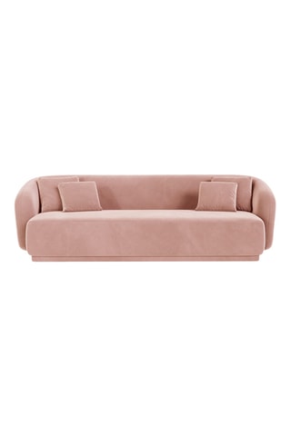 Canapé Louis - Rose clair - 3 places - Tissu velours