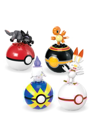 Coffret de 4 Poké Balls Mega Pokémon - 105 pièces - Dès 6 ans