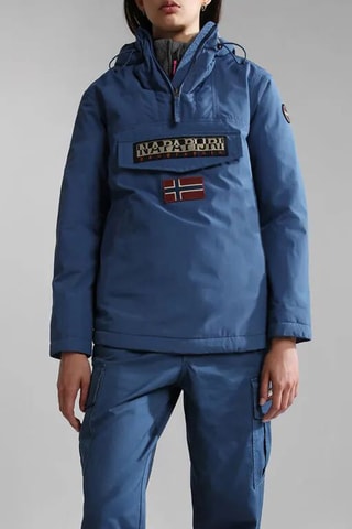 Windjack met Capuchon Rainforest - Kobaltblauw - Napapijri