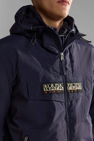 Windjack met Capuchon Rainforest - Marineblauw - Napapijri