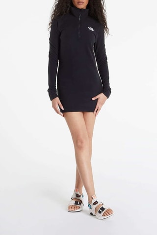 Nauwaansluitende Fleece Jurk Glacier - Zwart