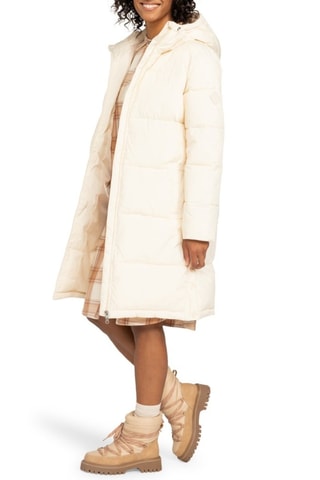 Lange Gewatteerde Jas - Beige - Roxy