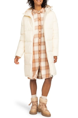 Lange Gewatteerde Jas - Beige - Roxy