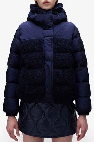 Gewatteerde Jas met Capuchon A-Claree - Marineblauw