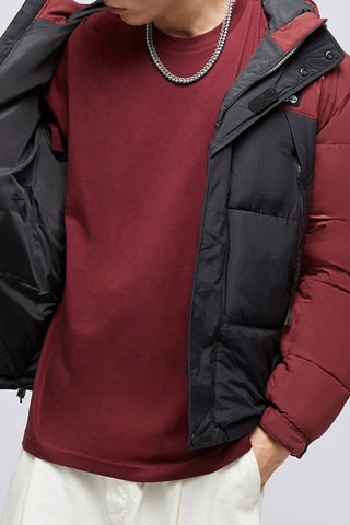 Gewatteerde Jas met Capuchon Archive Puffer - Zwart en Bordeauxrood - Timberland