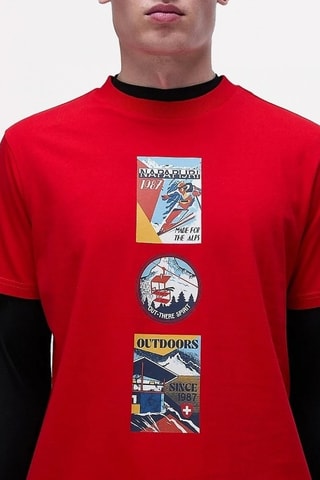T-shirt Portalet - Rood