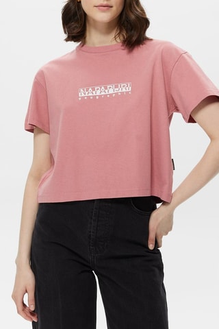 Cropped T-shirt Box - Roze - Napapijri