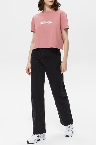 Cropped T-shirt Box - Roze - Napapijri