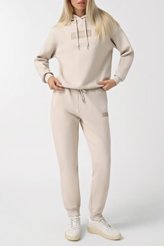 Sweater met Capuchon Box Logo - Beige