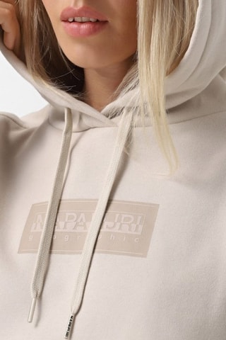 Sweater met Capuchon Box Logo - Beige