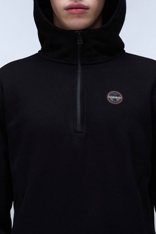 Sweater met Capuchon Badge - Zwart