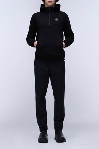 Sweater met Capuchon Badge - Zwart