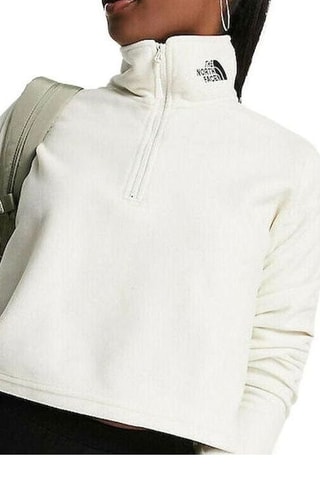 Korte Fleece Sweater Glacier - Wit