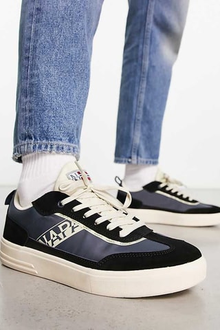 Nubuck Sneakers Bark - Zwart en Lichtgrijs - Napapijri