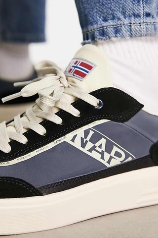 Nubuck Sneakers Bark - Zwart en Lichtgrijs - Napapijri