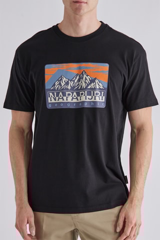 T-shirt Hello - Zwart - Napapijri