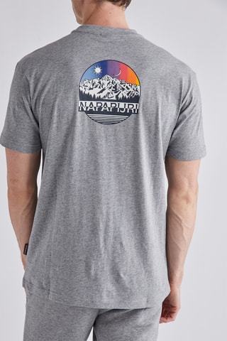 T-shirt Quintino - Gemêleerd Grijs - Napapijri