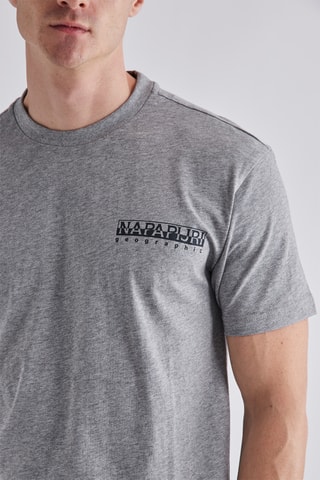 T-shirt Quintino - Gemêleerd Grijs - Napapijri