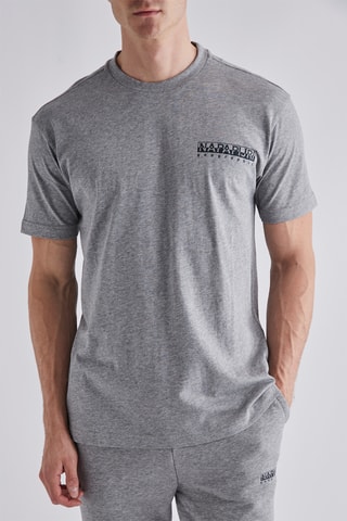 T-shirt Boyfriend Quintino - Lichtgrijs - Napapijri