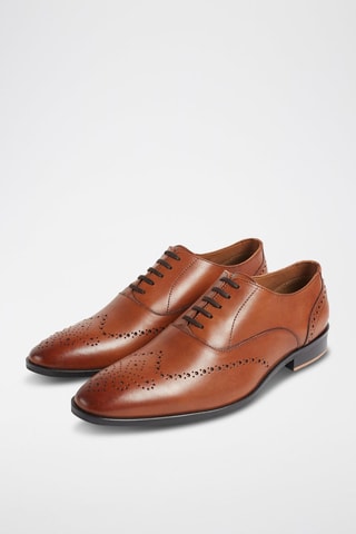 Leren Brogues - Camel