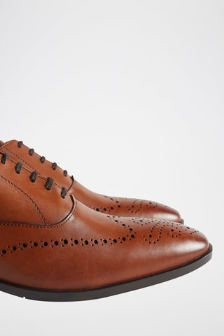 Leren Brogues - Camel