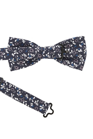 Vlinderdas - Marineblauw en Wit