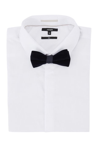 Velours Vlinderdas - Marineblauw