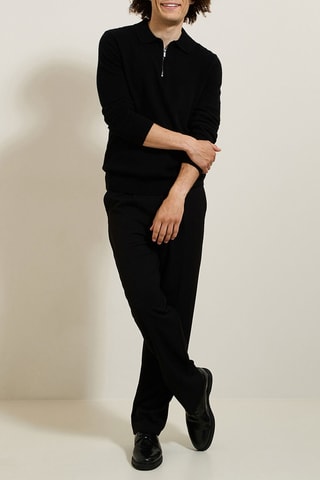 Wollen en Kasjmier Trui - Zwart