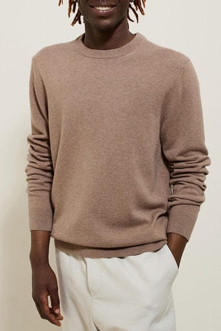 Merinoswollen en Kasjmier Trui - Beige