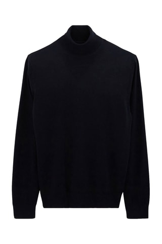 Merinoswollen Trui - Marineblauw