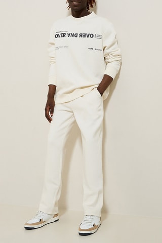 Joggingbroek Recht Model - Ecru