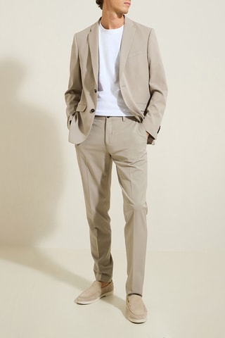 Calças de fato slim - Camel