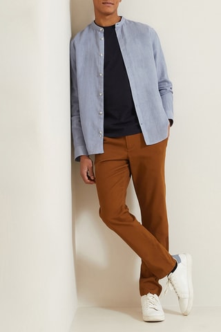 Biologisch Katoenen Chino Slim Fit - Camel