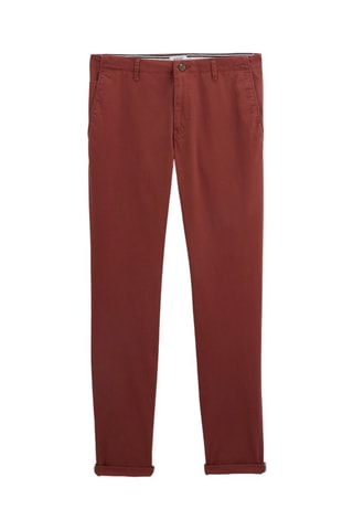 Chino Slim Fit - Bordeauxrood - Lengte 34