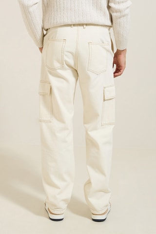 Jeans Cargobroek Loose Fit - Ecru