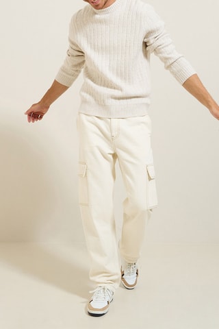 Jeans Cargobroek Loose Fit - Ecru