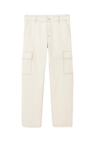 Jeans Cargobroek Loose Fit - Ecru