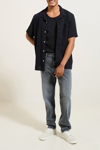 Jeans tapered model - Donkergrijs - Lengte 30