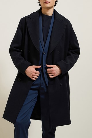 Wollen Jas - Donkerblauw