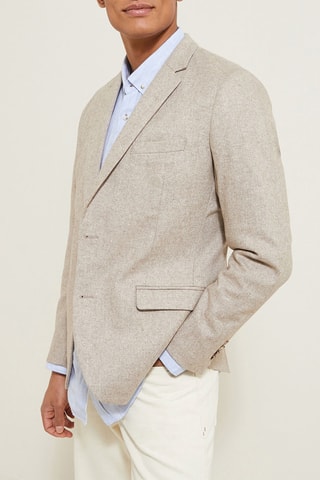 Casaco slim em lã - Bege