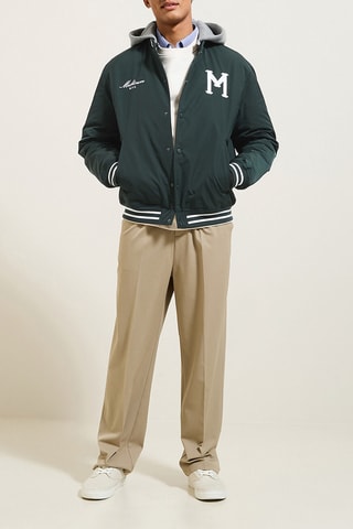 Baseball jasje met capuchon - Groen