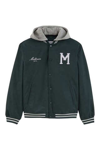 Baseball jasje met capuchon - Groen