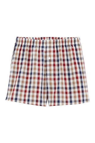 Biologisch Katoenen Boxershort - Rood en Beige