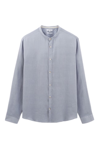 Chemise regular en lin - Bleu