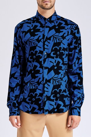 Overhemd Regular Fit Marineblauw