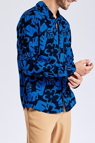 Overhemd Regular Fit Marineblauw