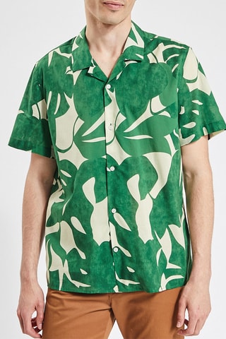 Overhemd Regular Fit - Ecru en Groen